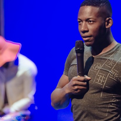 Thomas Olajide in Black Boys at Buddies in Bad Times Theatre
